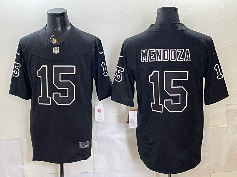 Men 2026 Oakland Raiders #15 Mendoza black Nike Limited NFL Jersey 0918003